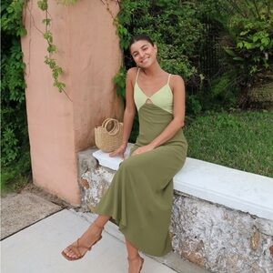 Abercrombie & Fitch Julia slip cutout maxi dress